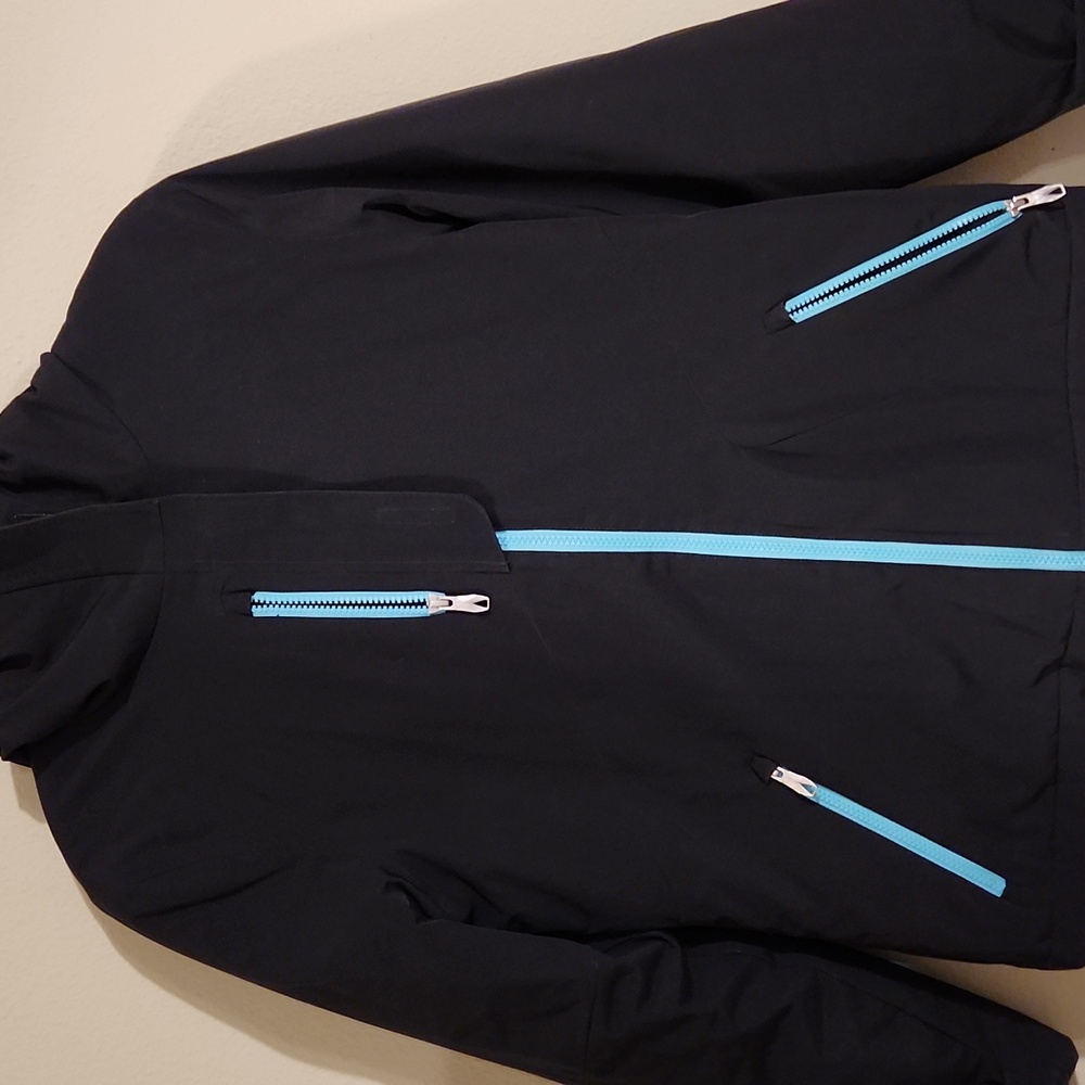 Women's Spyder Hooded Ski Black Jacket Med.